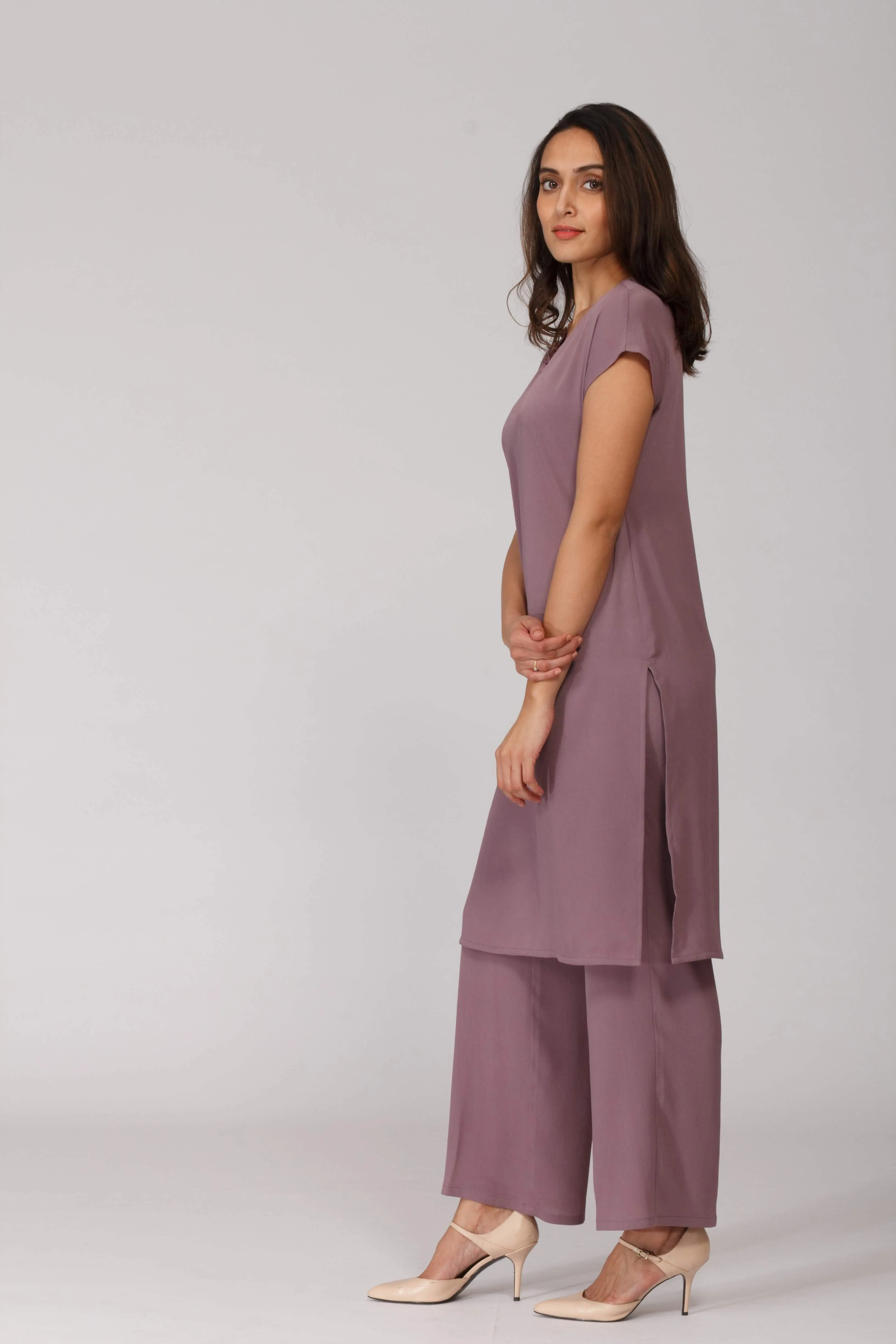 Lila Ruffle Neck Tunic with Pants