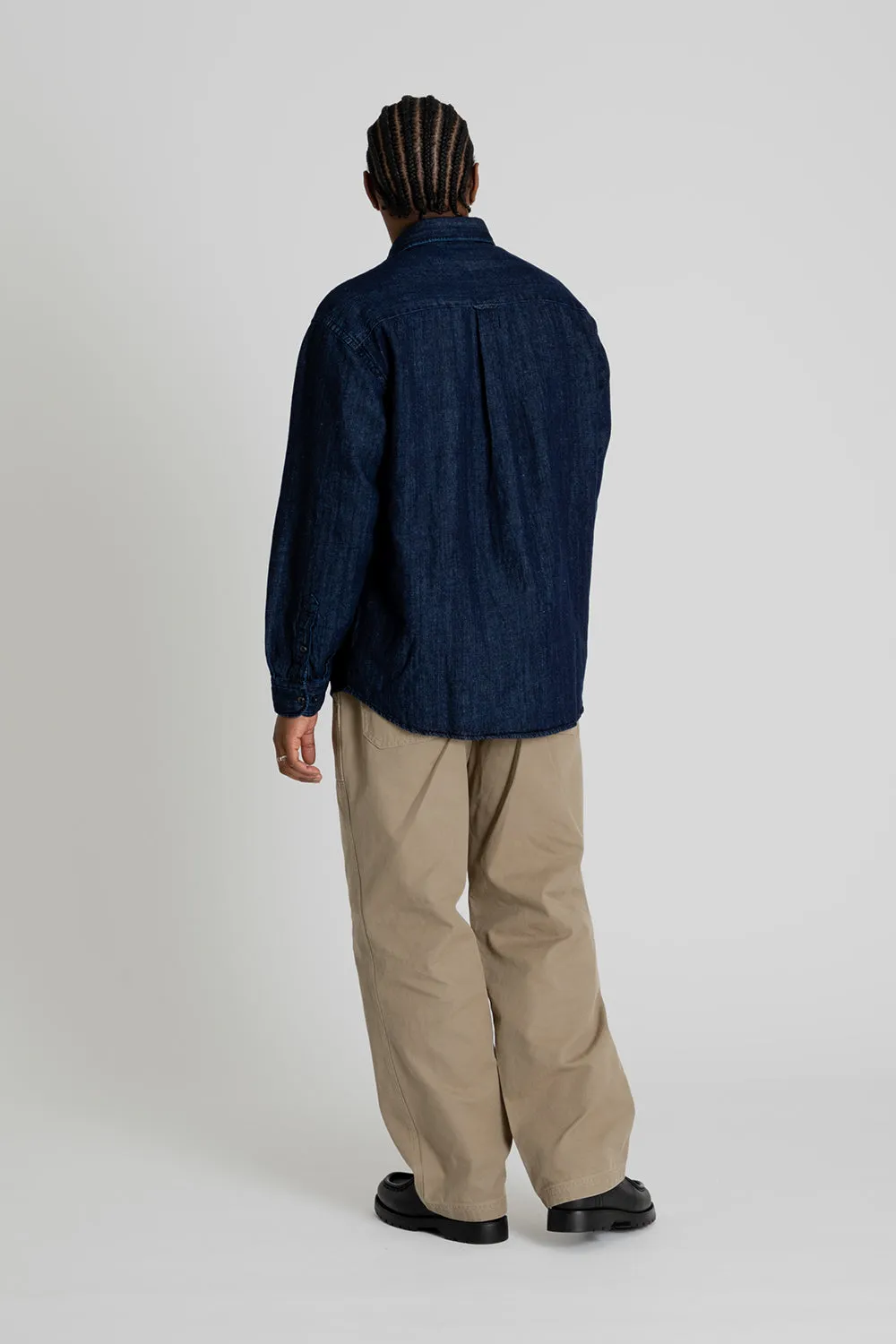 Linen Denim Relaxed Shirt - Indigo