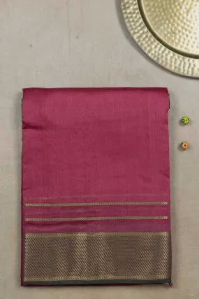 Mauve Pink Maheshwari Silk Cotton saree