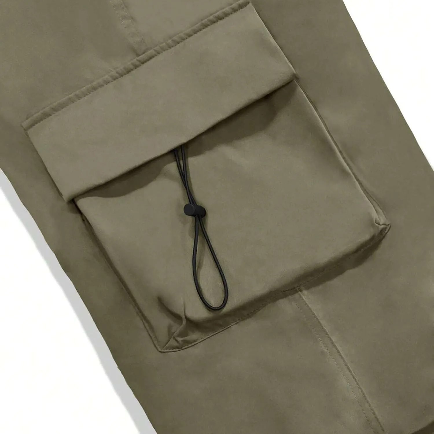 Men's Baggy Cargo Pants Casual Parachute Pant Drawstring Elastic Waist Loose Fit Athletic Joggers Sweatpants with Pockets
