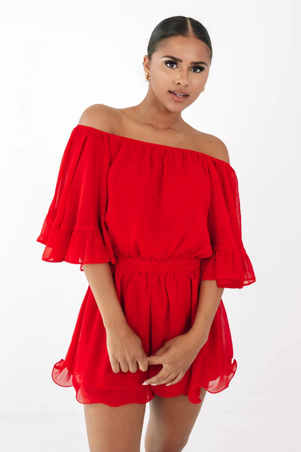Mix & Mingle Romper - Red