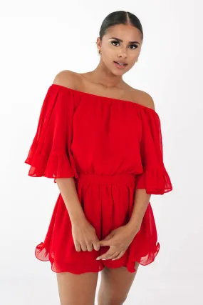 Mix & Mingle Romper - Red