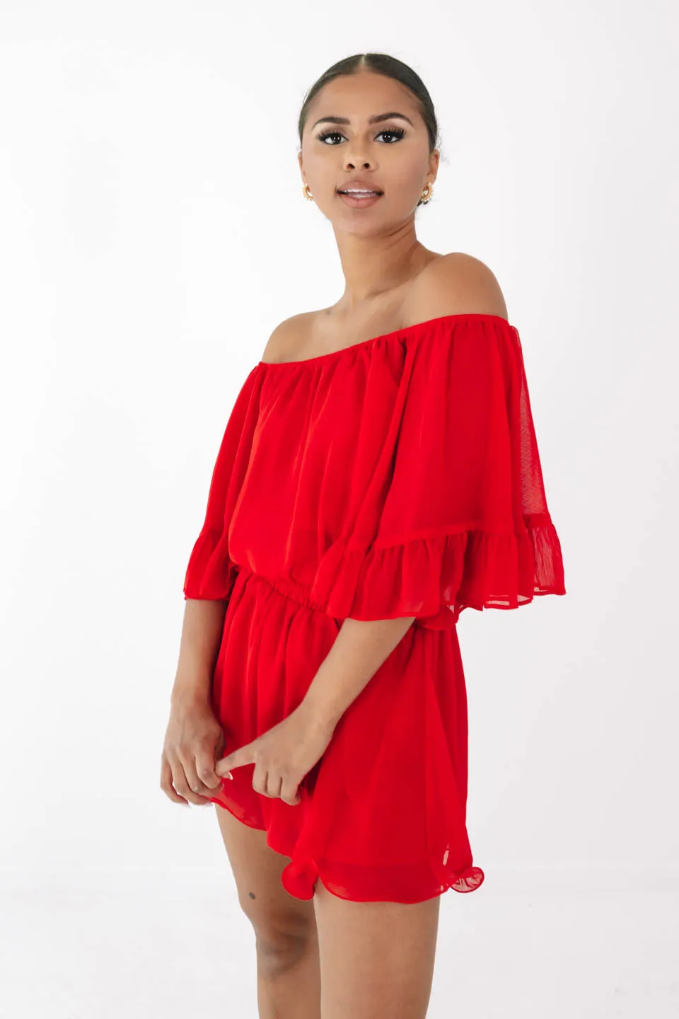 Mix & Mingle Romper - Red