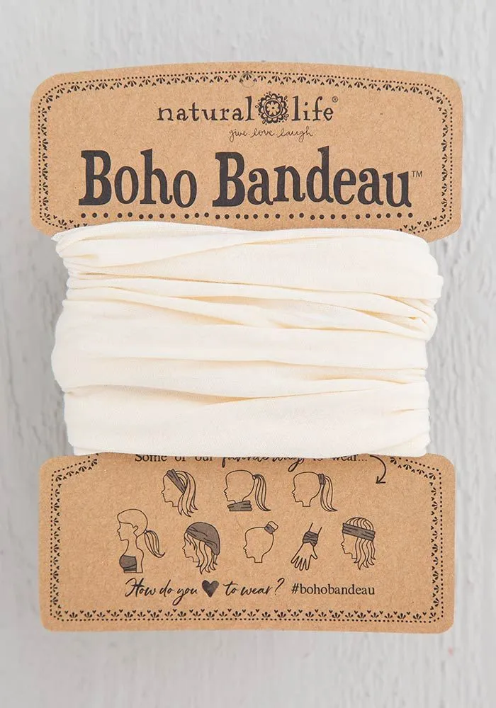 Natural Life: Cream Solid Boho Bandeau