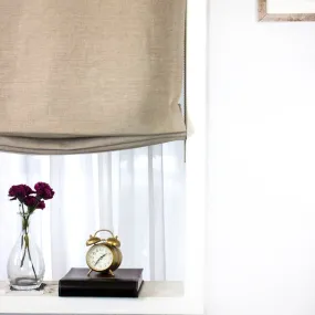 Natural Linen Relaxed Roman Shade/CL1010