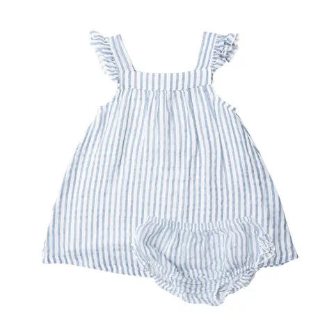 Nautical Ticking Stripe Sundress/Bloomer