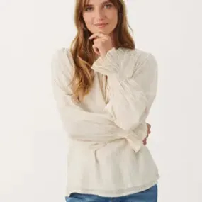 PART TWO TONIKA WHITECAP SPARKLE BLOUSE