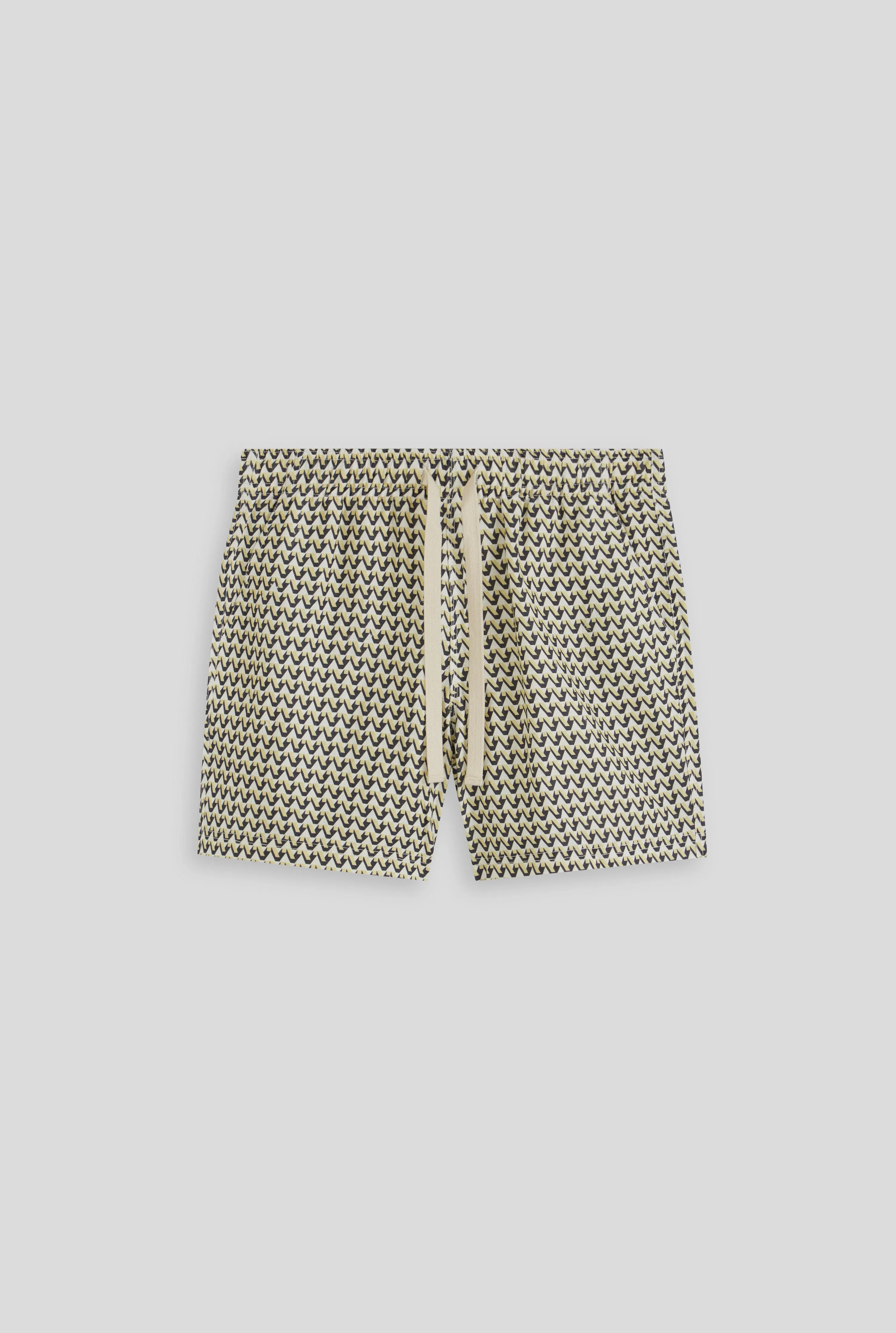 Printed Lounge Short - Graphite/Dusty Yellow V Monogram