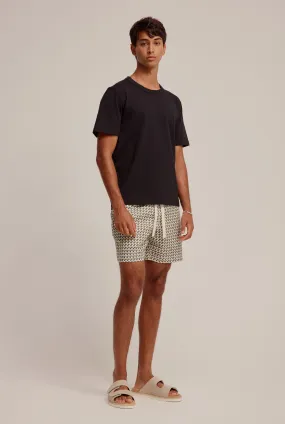 Printed Lounge Short - Graphite/Dusty Yellow V Monogram