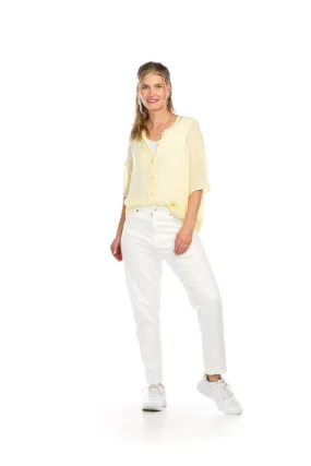 PT16098 YELLO Lightweight Short Sleeve Blouse