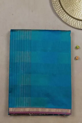 Rama Blue Maheshwari Silk Cotton saree