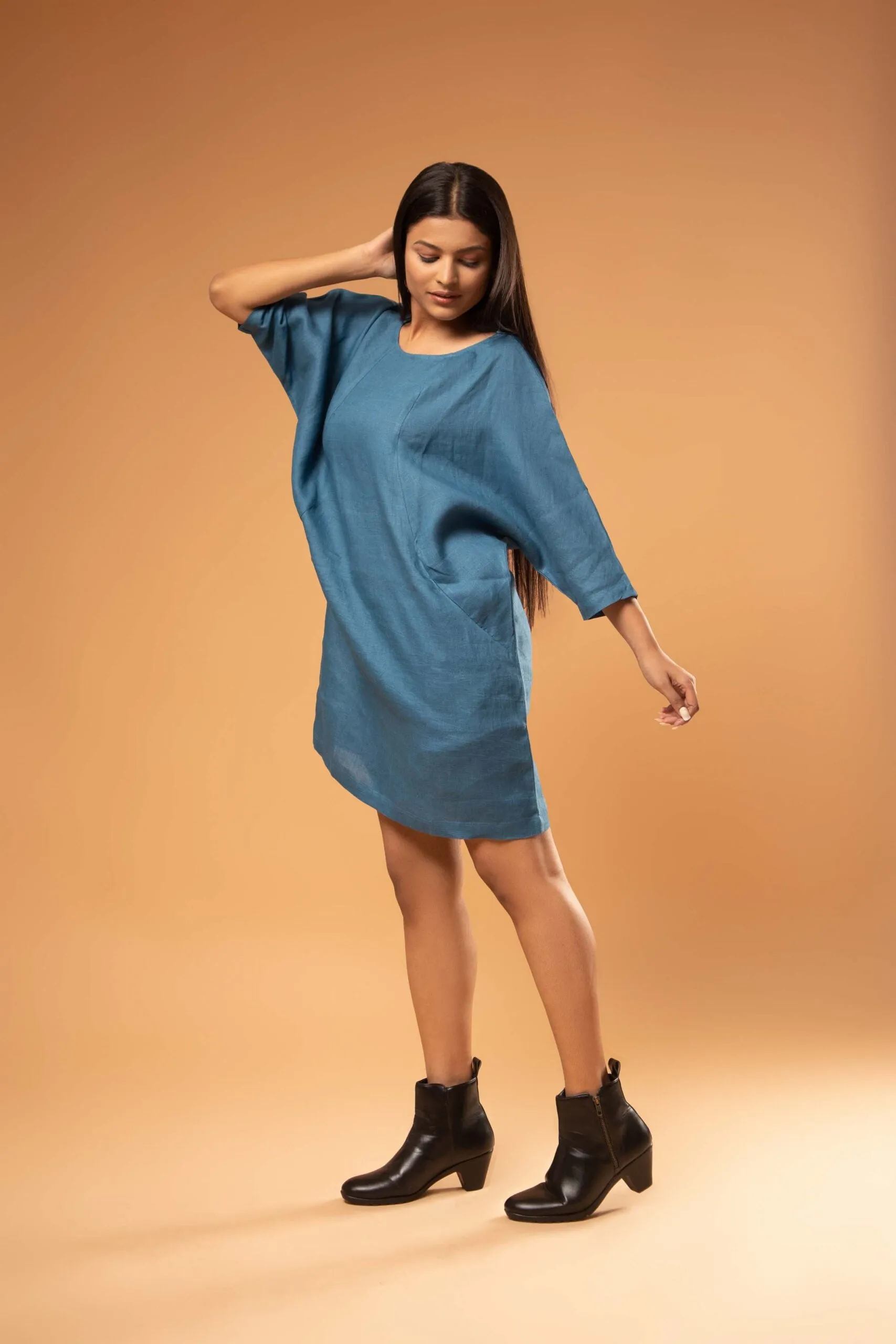 Relaxed Fit Linen Dress