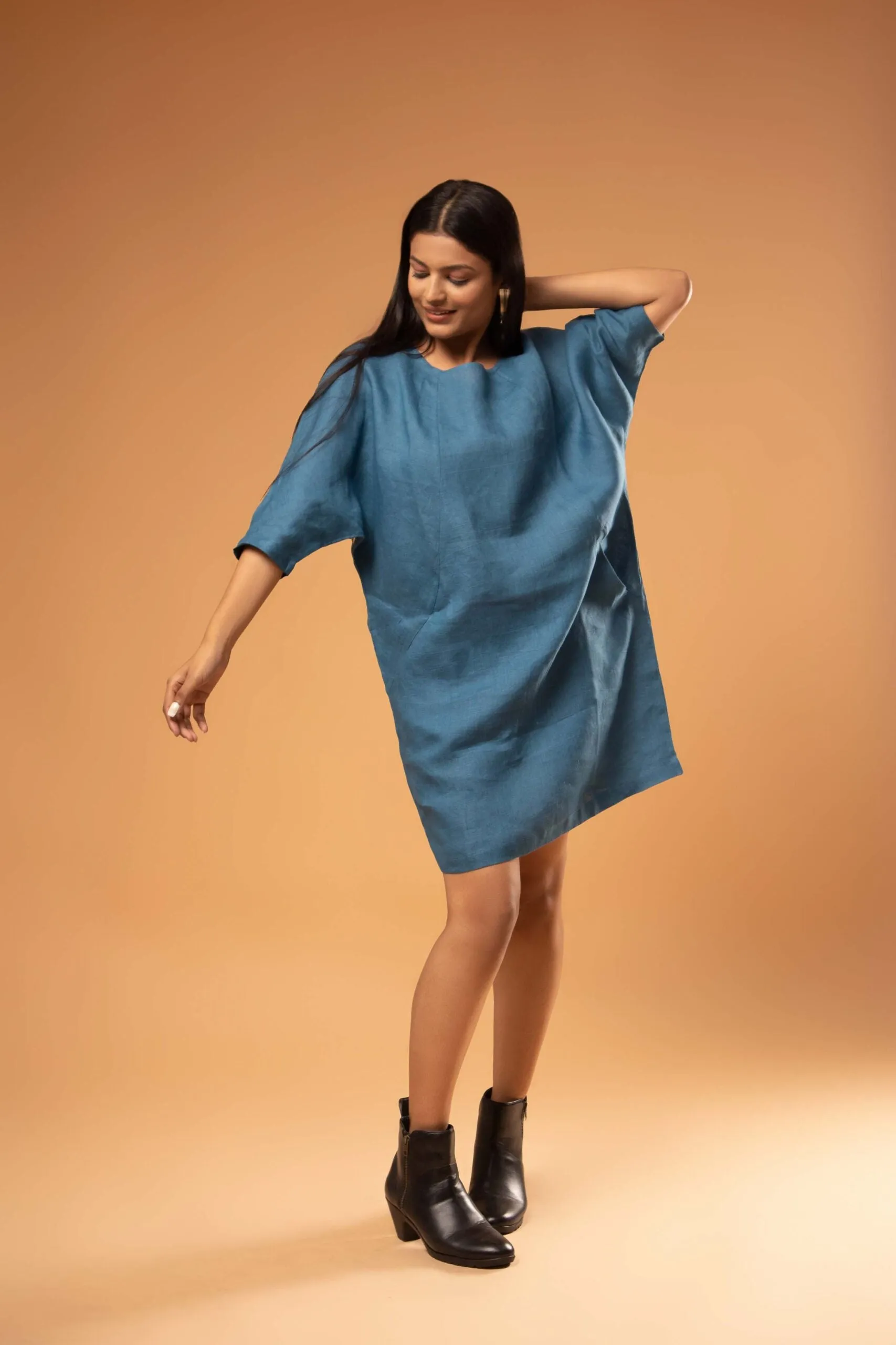 Relaxed Fit Linen Dress