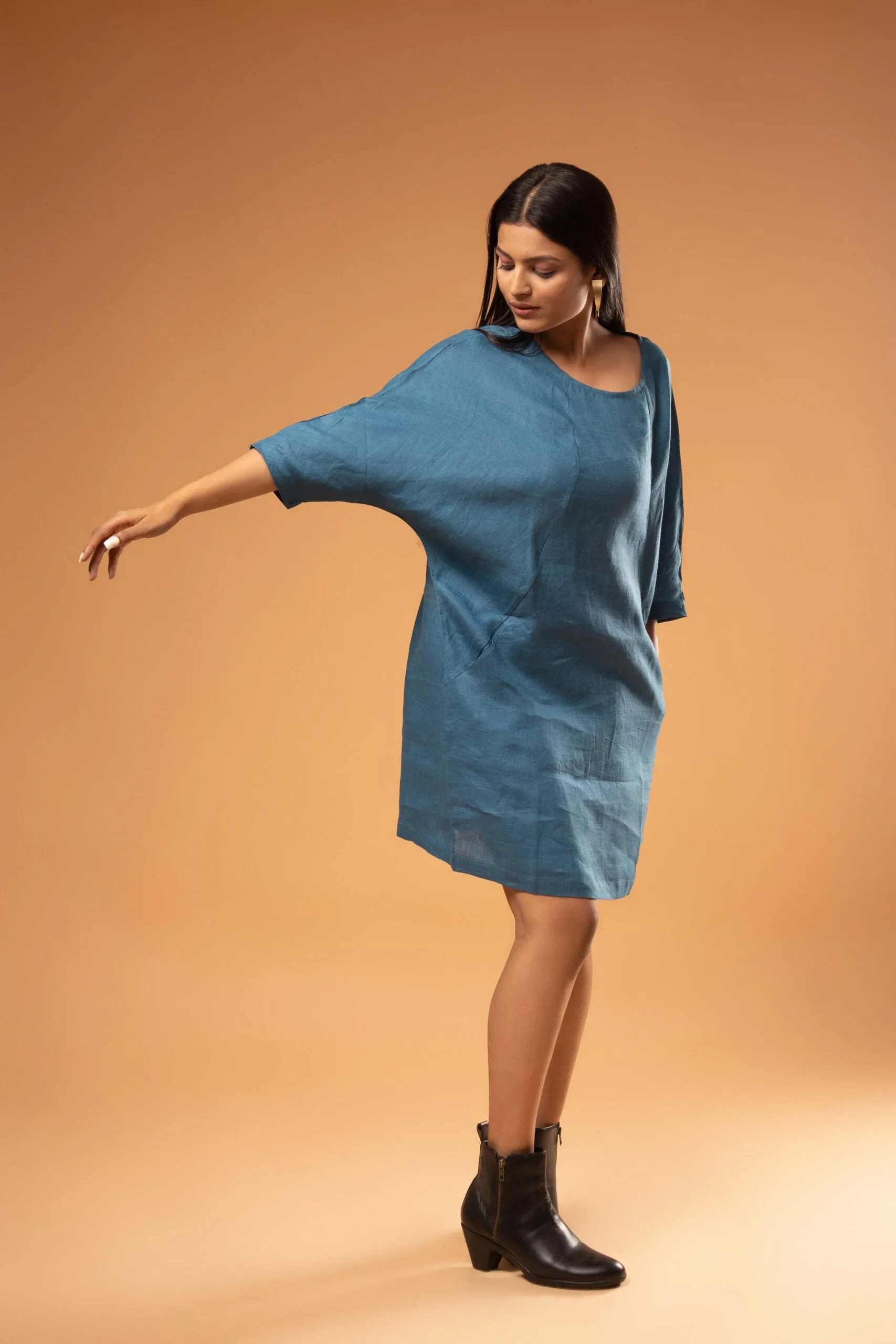 Relaxed Fit Linen Dress