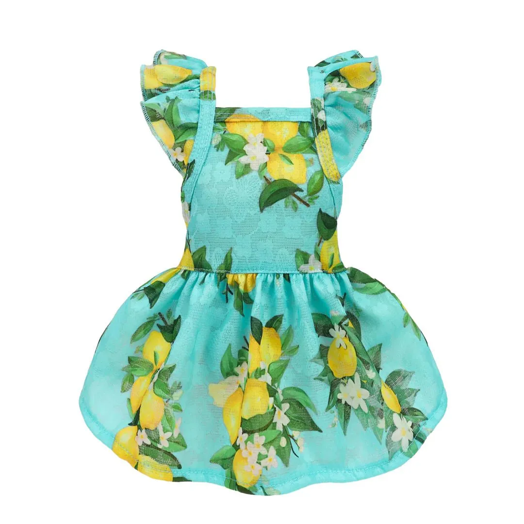 Ruffle Sleeves Sundress in Blue