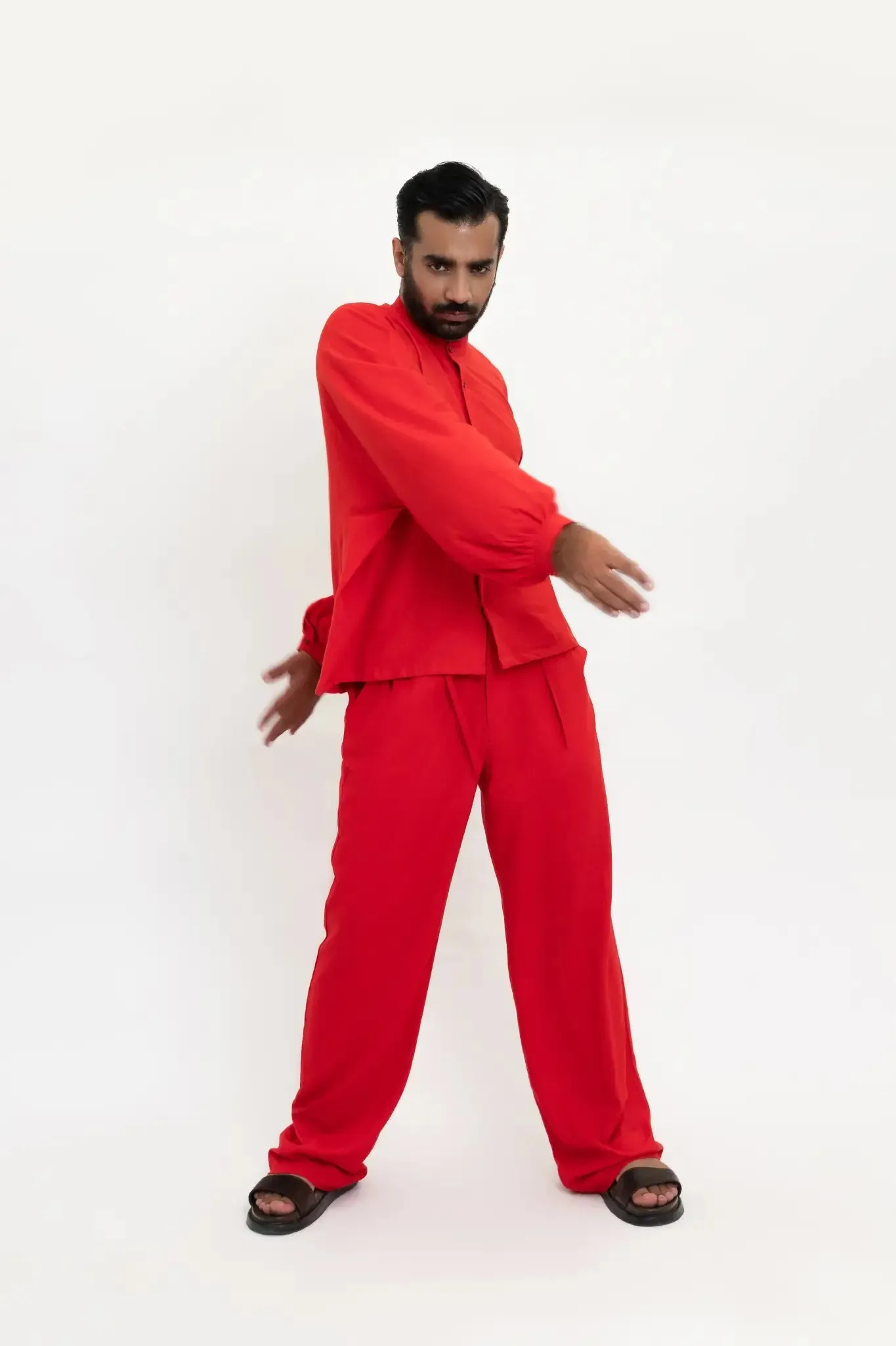 Scarlet Balloon Sleeve Shirt