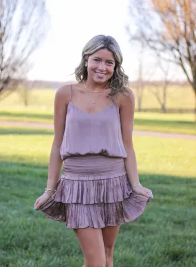 So Much Cuteness Silky Tank/Skirt Set