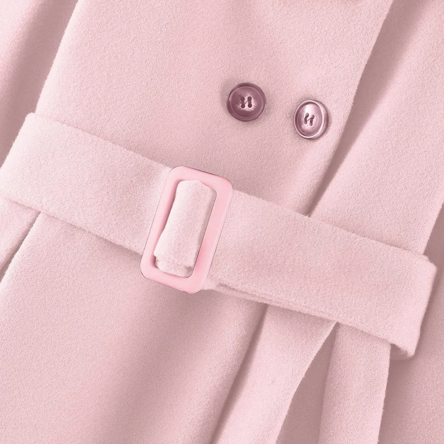 Toddler Baby Girls Classic Wool Blend Coat Winter Double Breasted Trench Coat Outwear Pea Coat Jacket