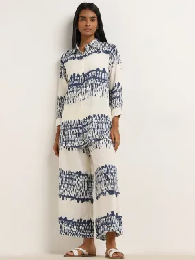 Utsa Indigo Tie-Dye Printed Straight Tunic