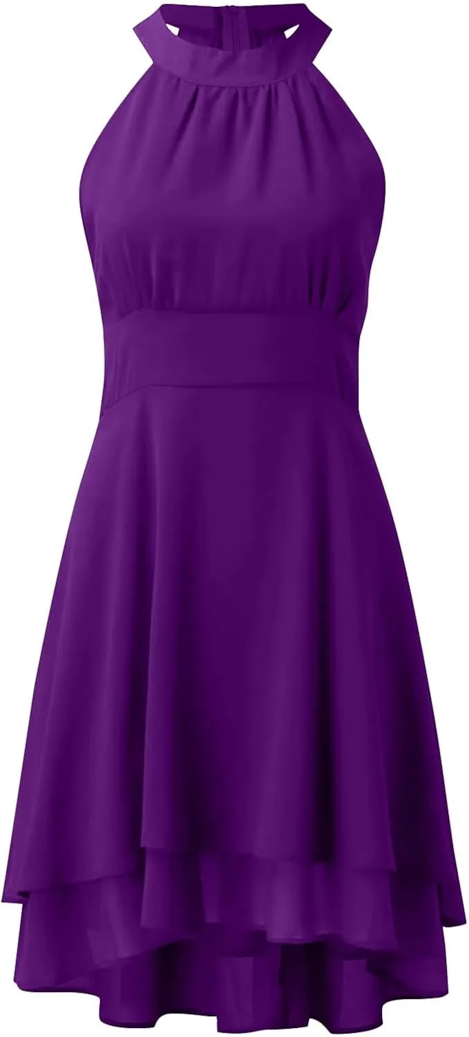 Women's Cocktail Dresses Sexy Elegant Trendy Solid Color Cold Shoulder Prom Party Midi Dress, S-5XL