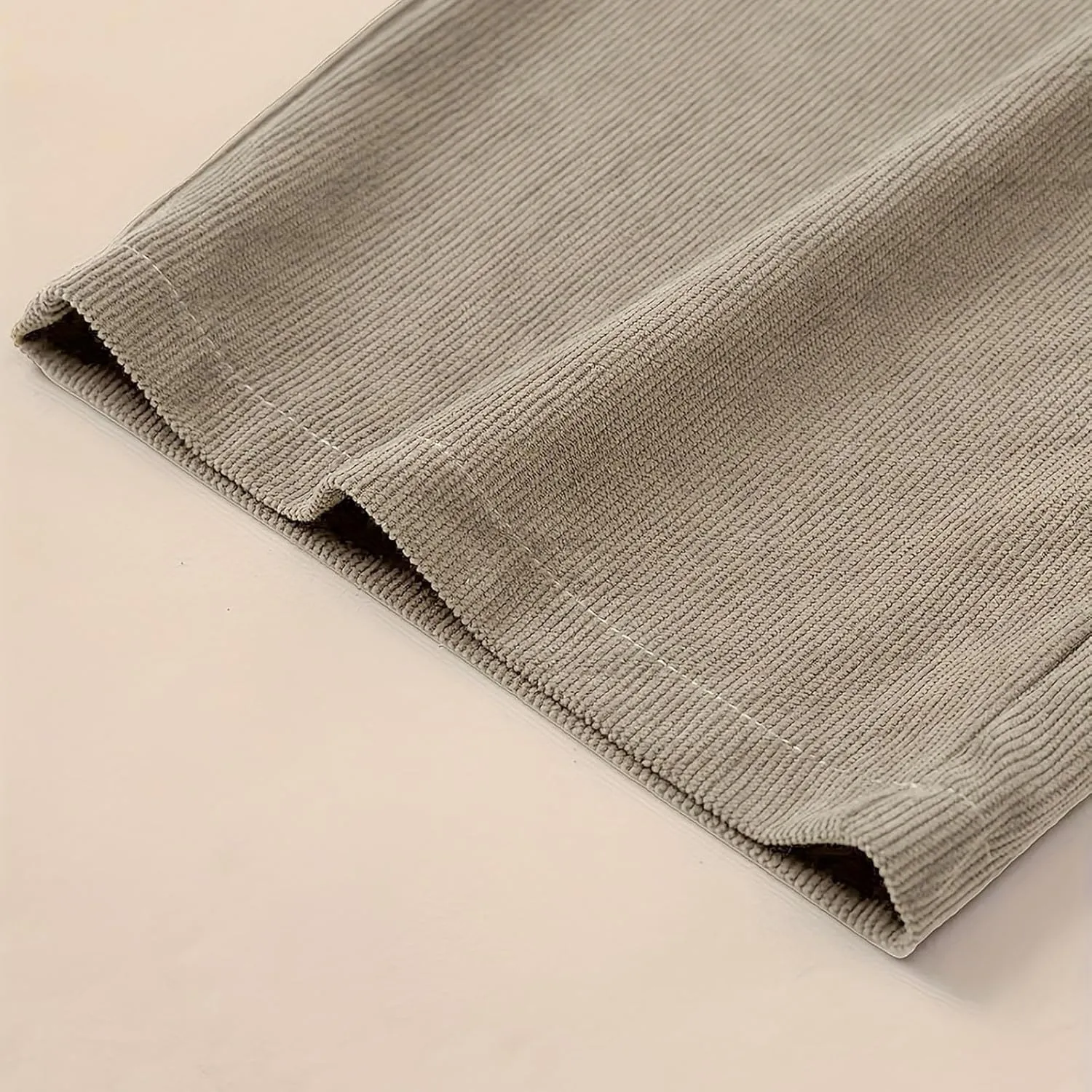 Womens Cotton Linen Straight Leg Pants High Waisted Drawstring Stretchy Business Work Casual Trousers with Pockets