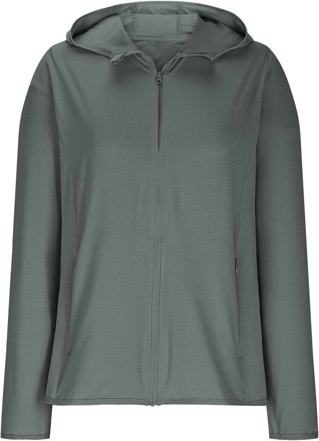 Women's UPF 50  Hooded Sun Shirt Lightweight Long Sleeve Sunscreen Hooded Jacket Summer Ultra Soft Full Zip Up Hoodie